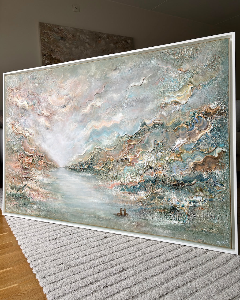 Blue fox dreamscape - Original Painting