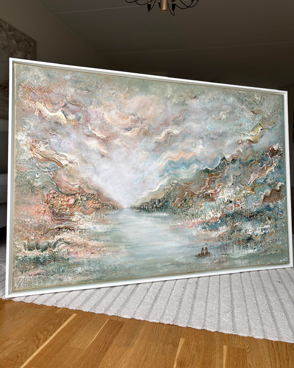 Blue fox dreamscape - Original Painting