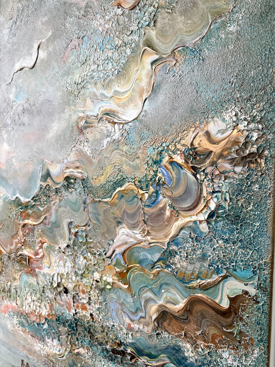 Blue fox dreamscape - Original Painting