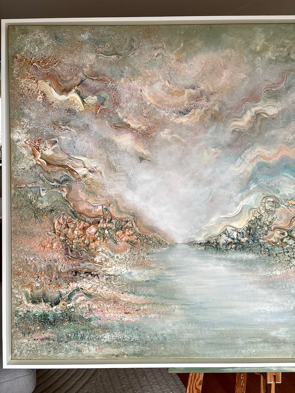 Blue fox dreamscape - Original Painting