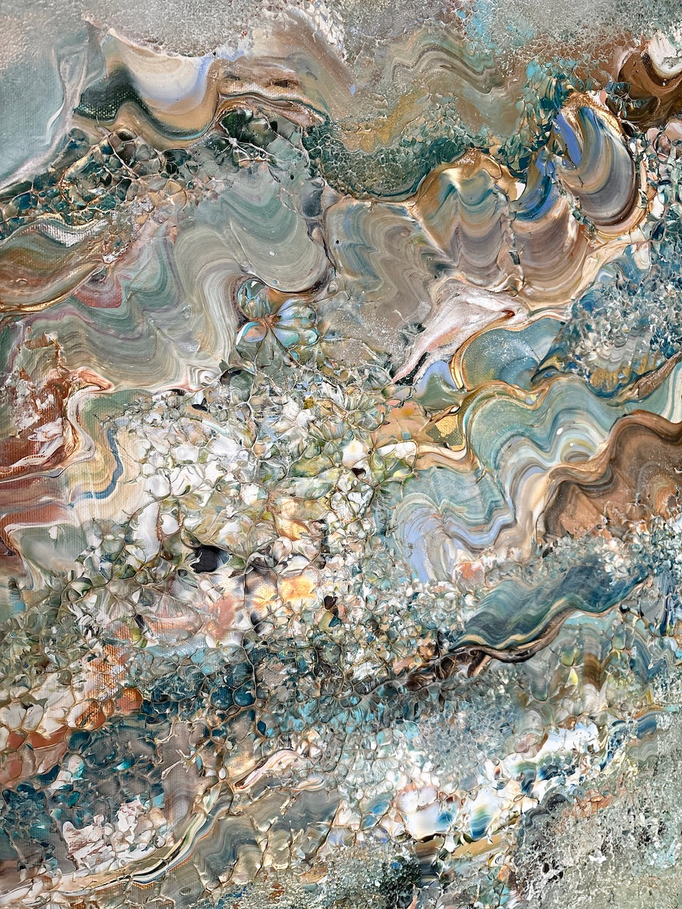 Blue fox dreamscape - Original Painting