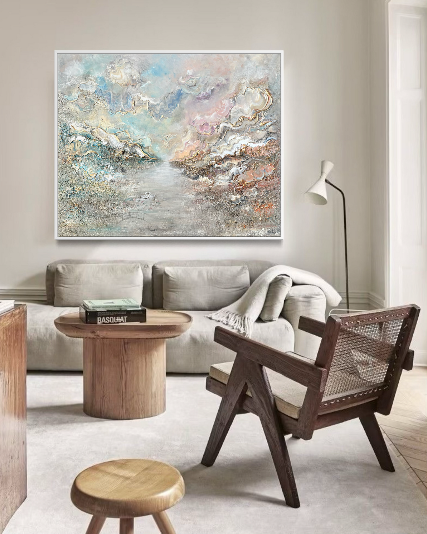 Swans in Monet's Garden - Original Painting