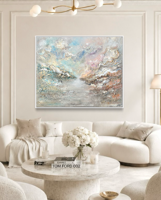 Swans in Monet's Garden - Original Painting