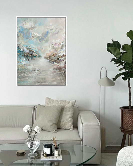 Swans in Monet's Garden Vertical - Print