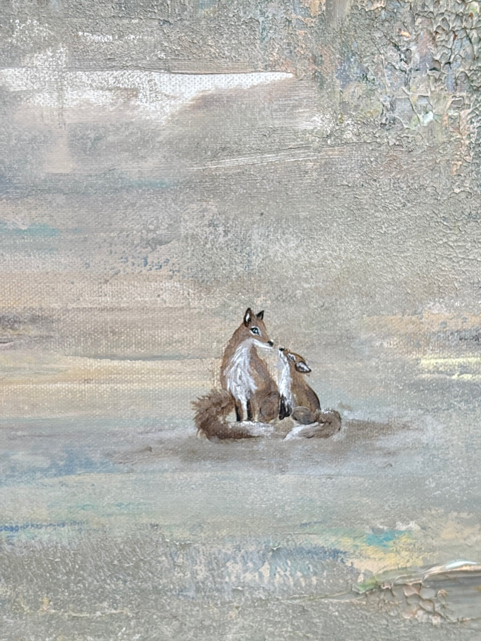 Golden fox fields - Original Painting