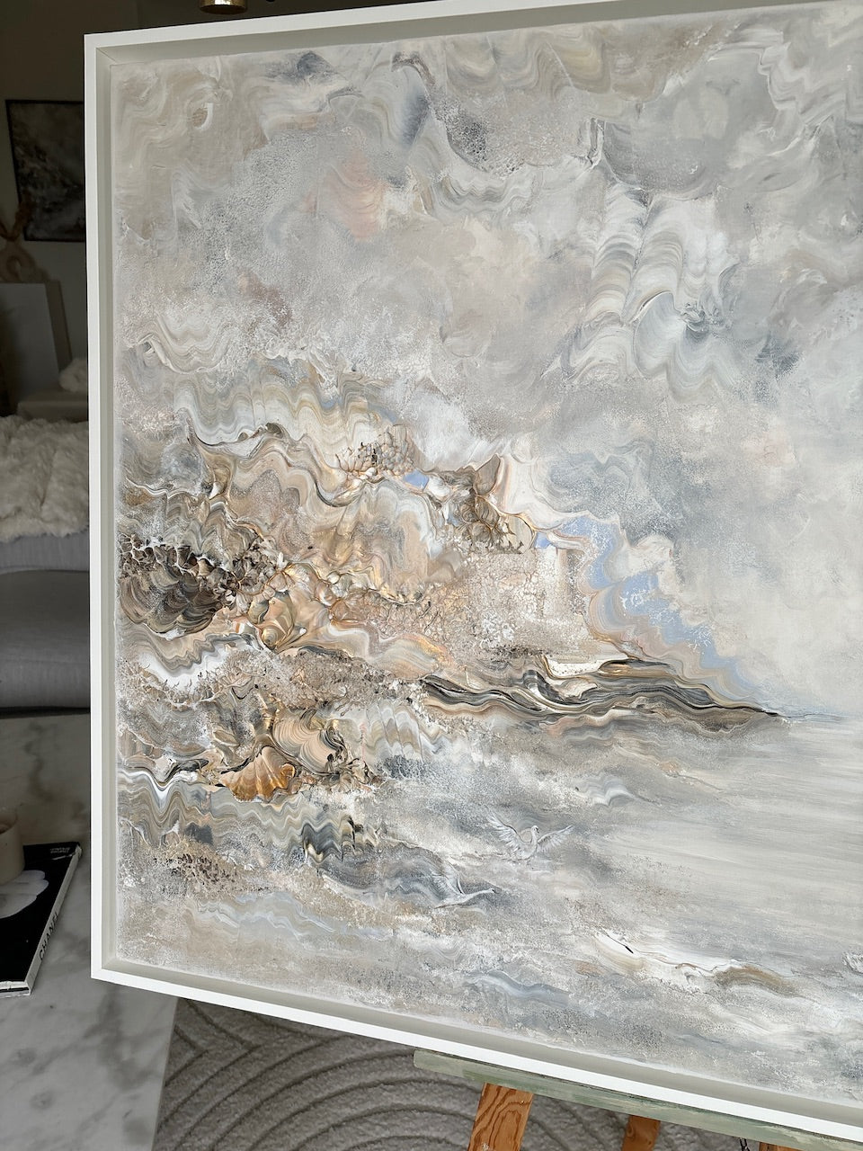 Beige family of swans - Original Painting