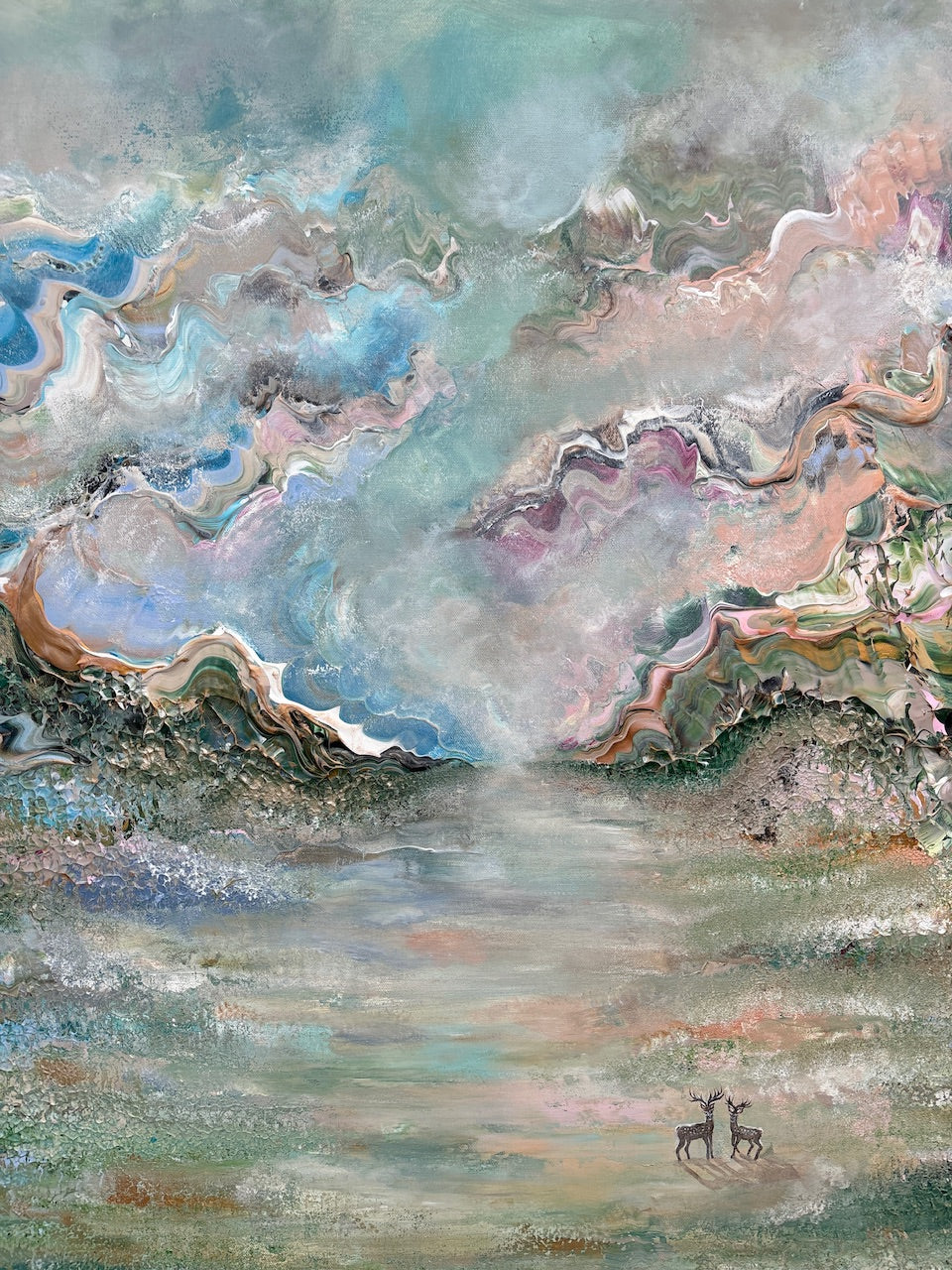 Deer forest reverie - Original Painting