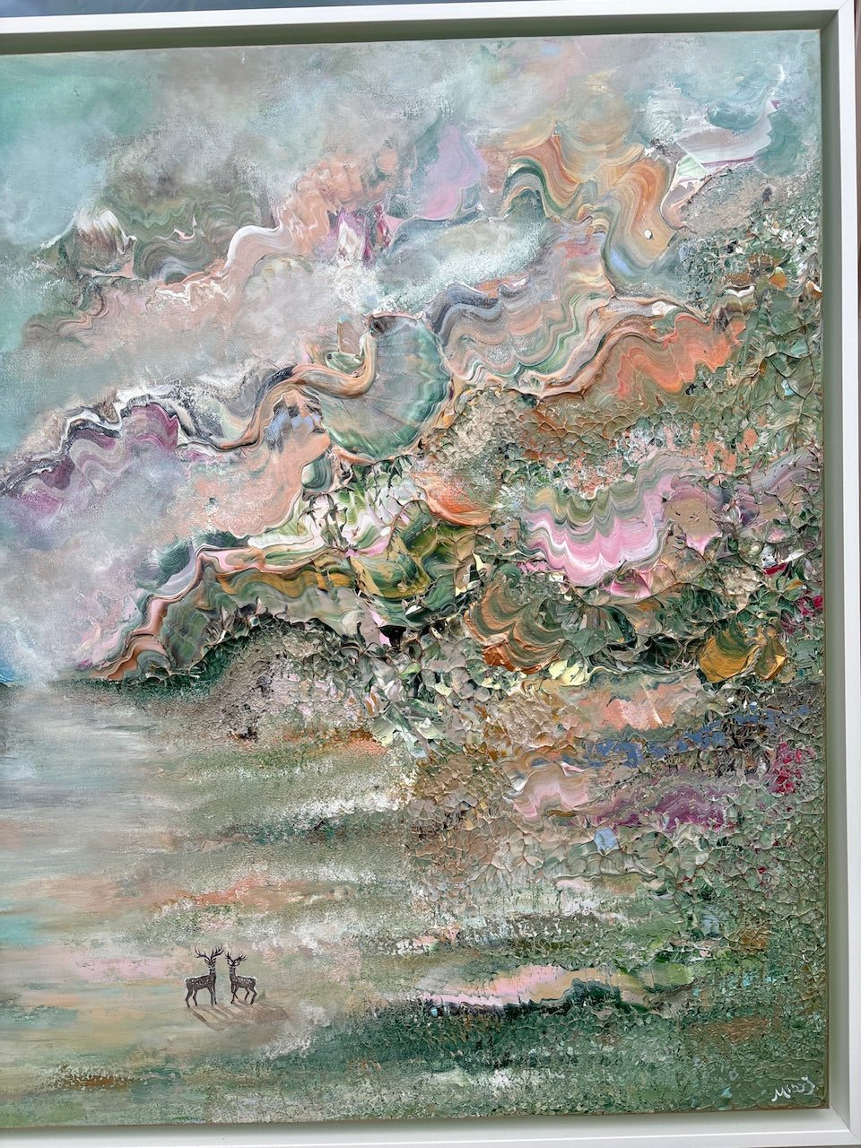 Deer forest reverie - Original Painting