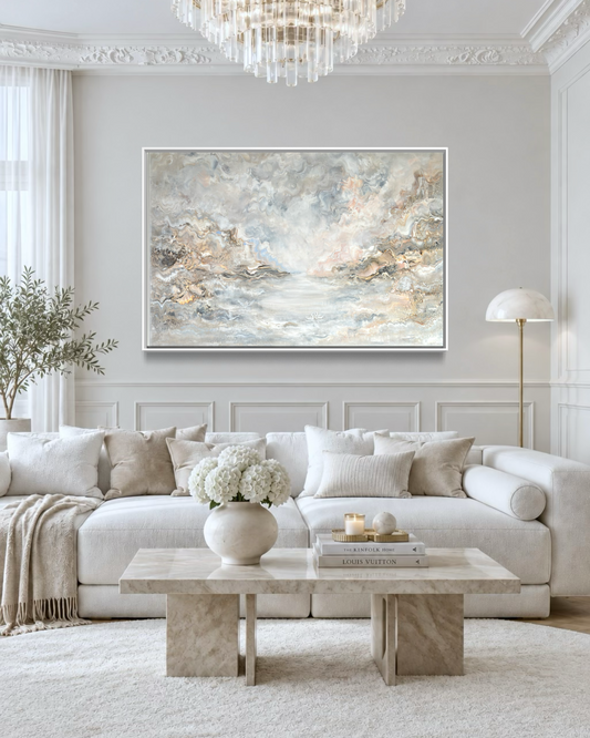 Beige family of swans - Original Painting
