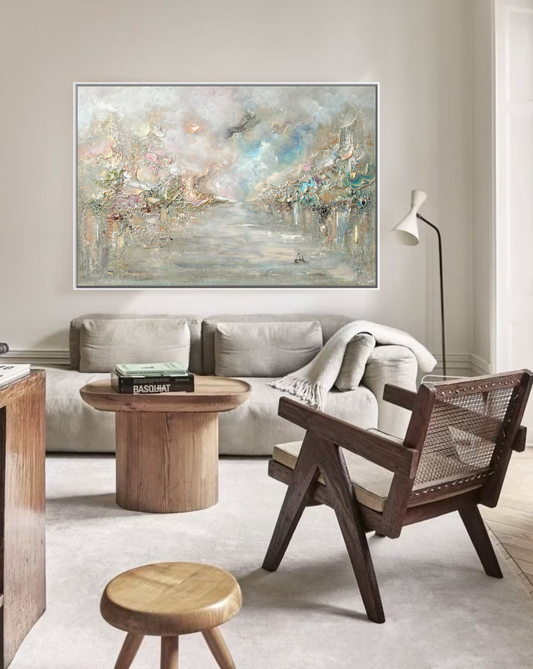 Golden fox fields - Original Painting