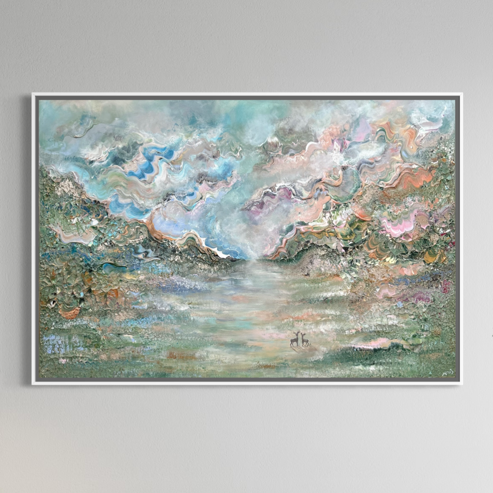 Deer forest reverie - Original Painting
