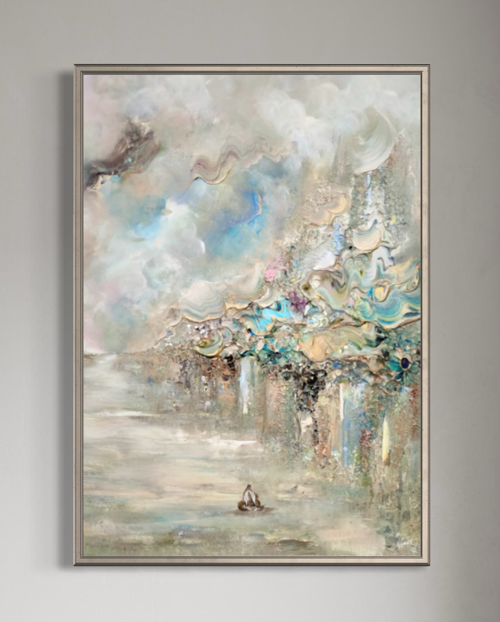Golden fox fields Vertical Print
