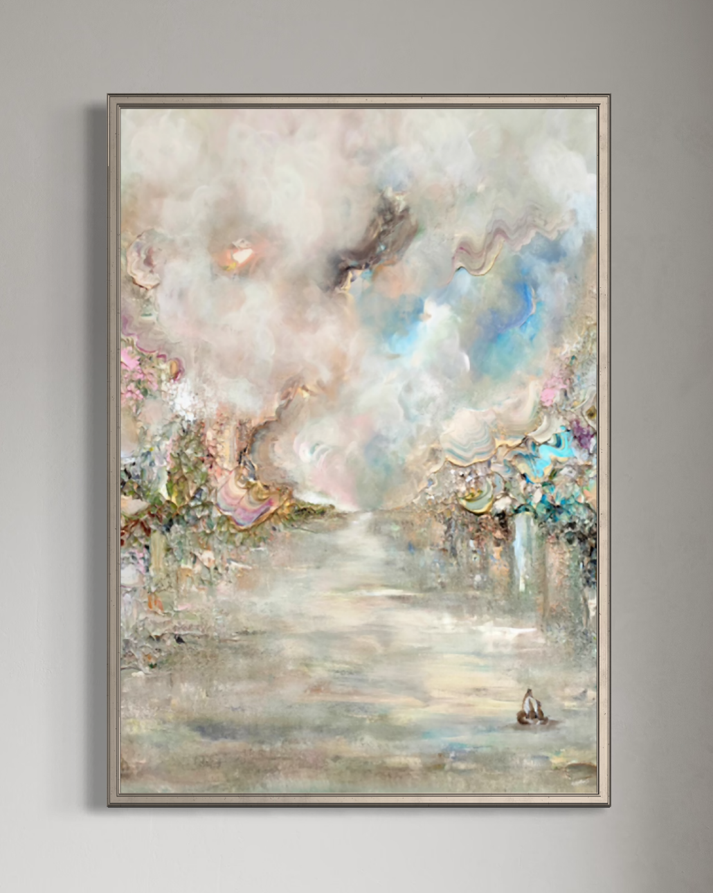Golden fox fields Vertical center Print