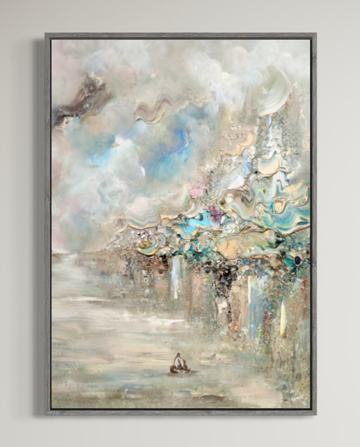 Golden fox fields Vertical Print