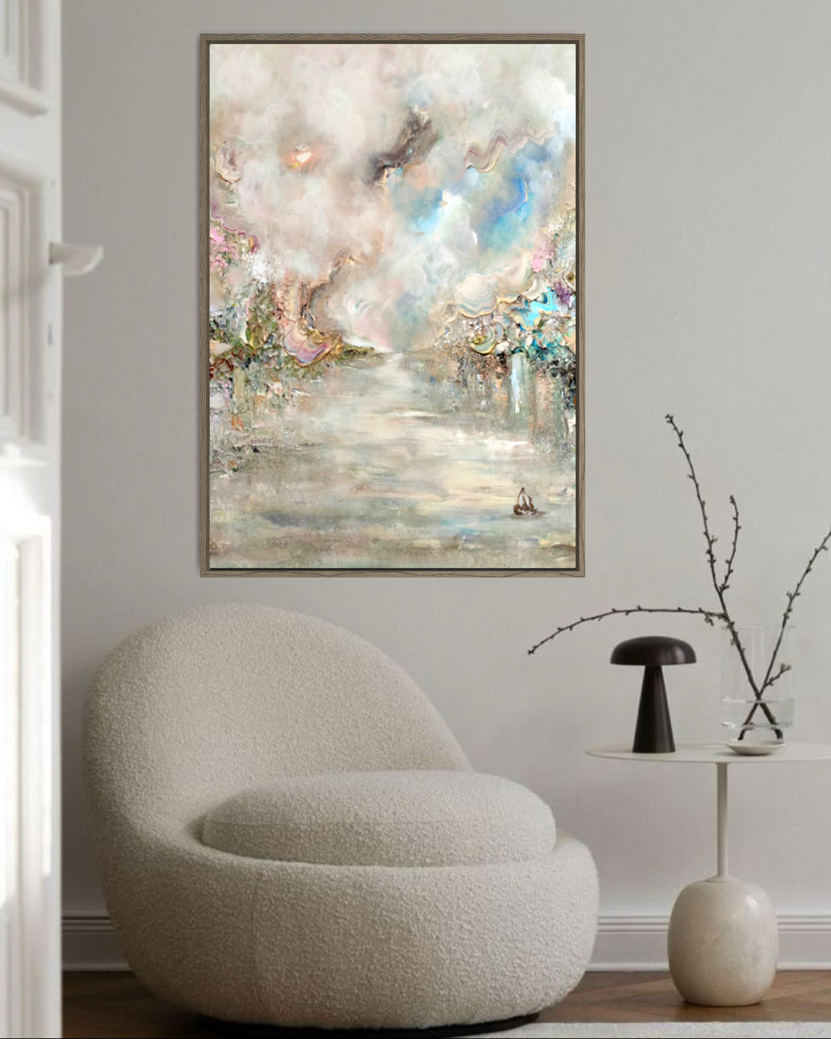 Golden fox fields Vertical center Print