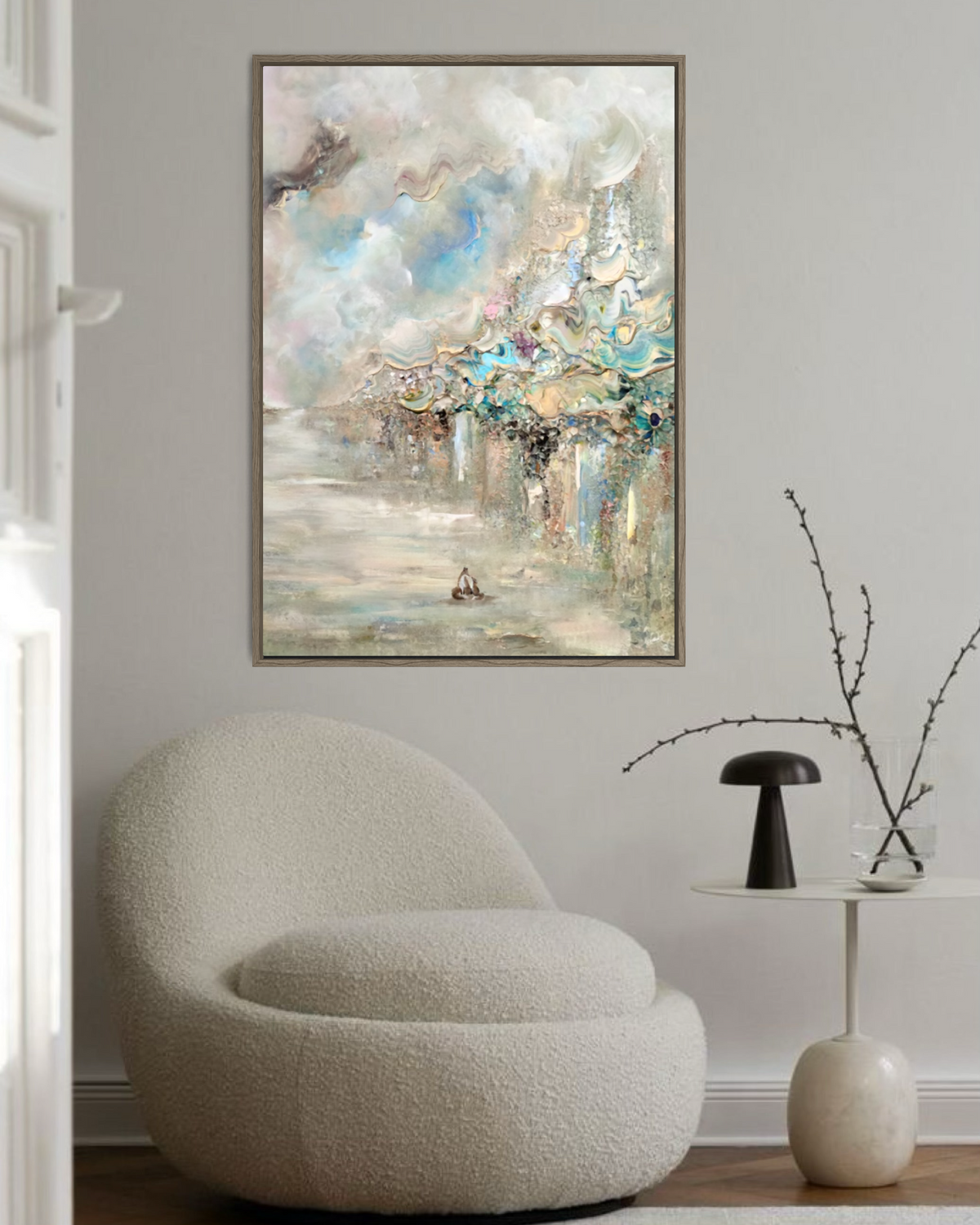 Golden fox fields Vertical Print