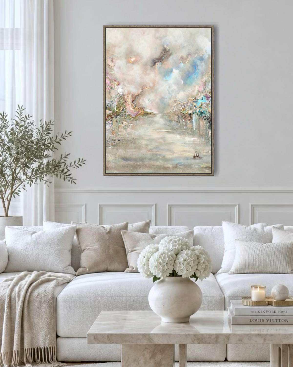 Golden fox fields Vertical center Print